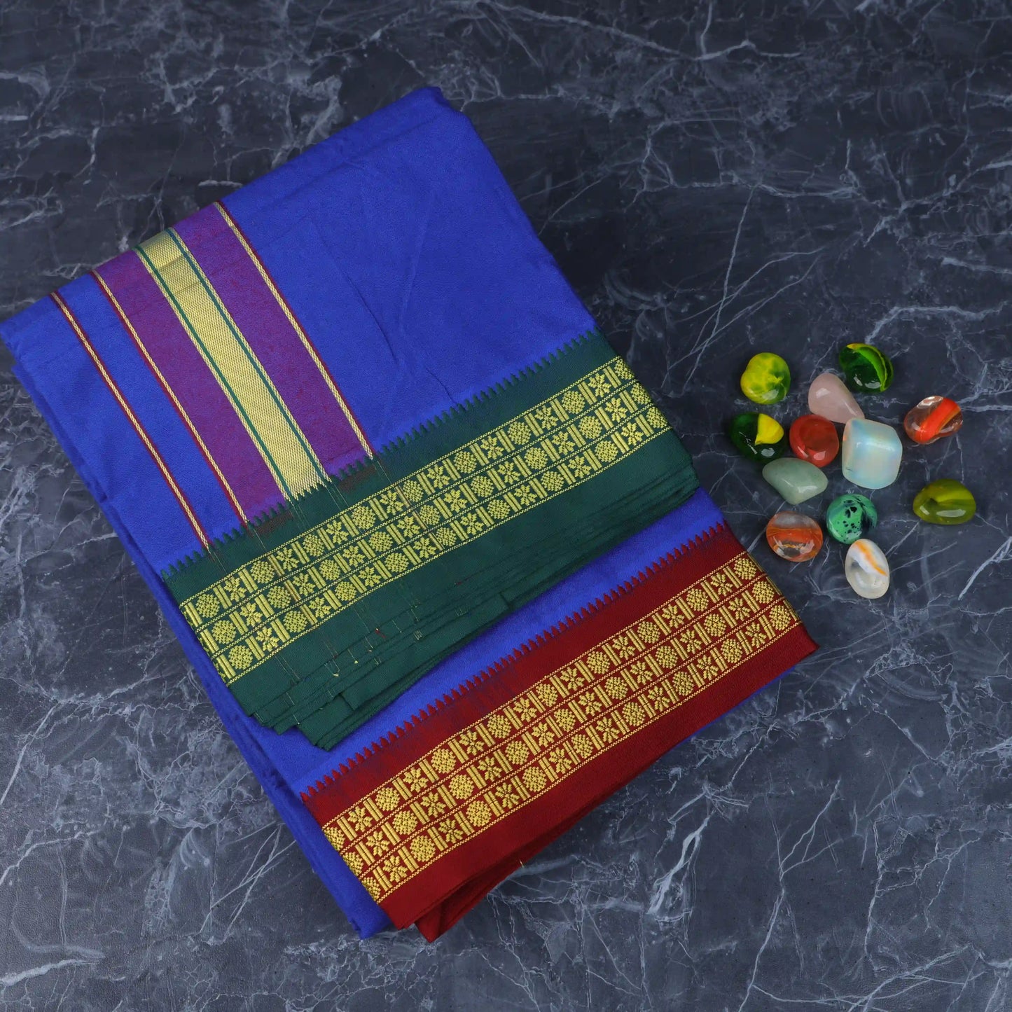 Horad Padayappa Special Cotton Dark Blue Dhoti