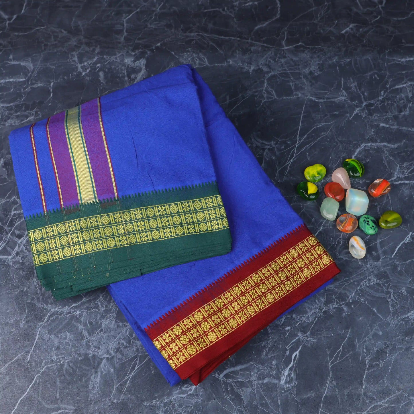 Horad Padayappa Special Cotton Dark Blue Dhoti