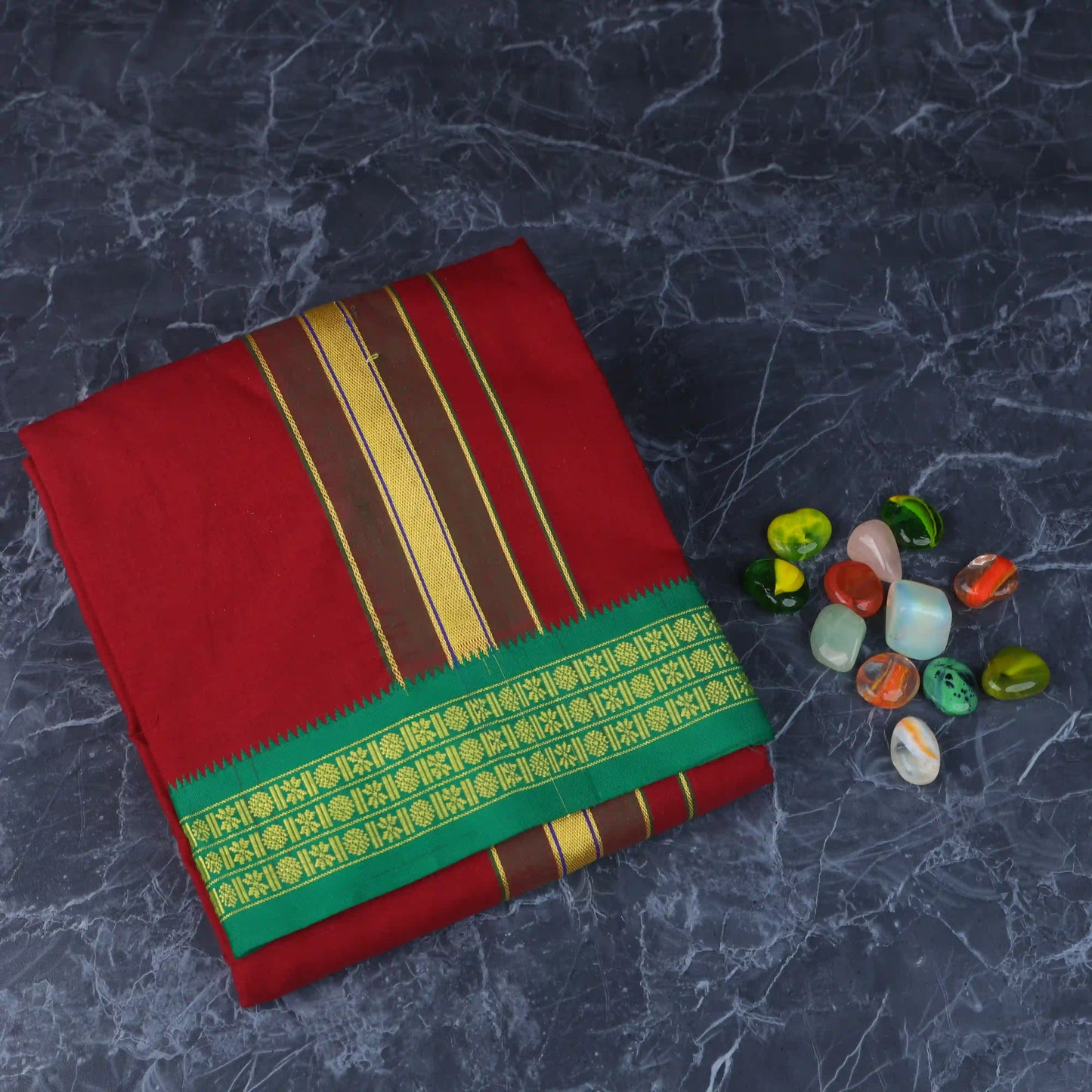 Horad Padayappa Special Cotton Red Dhoti