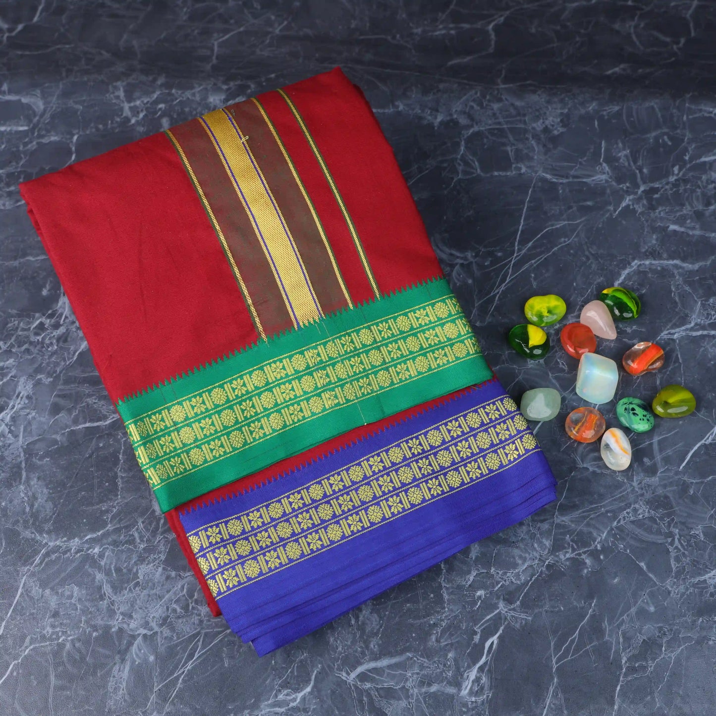 Horad Padayappa Special Cotton Red Dhoti