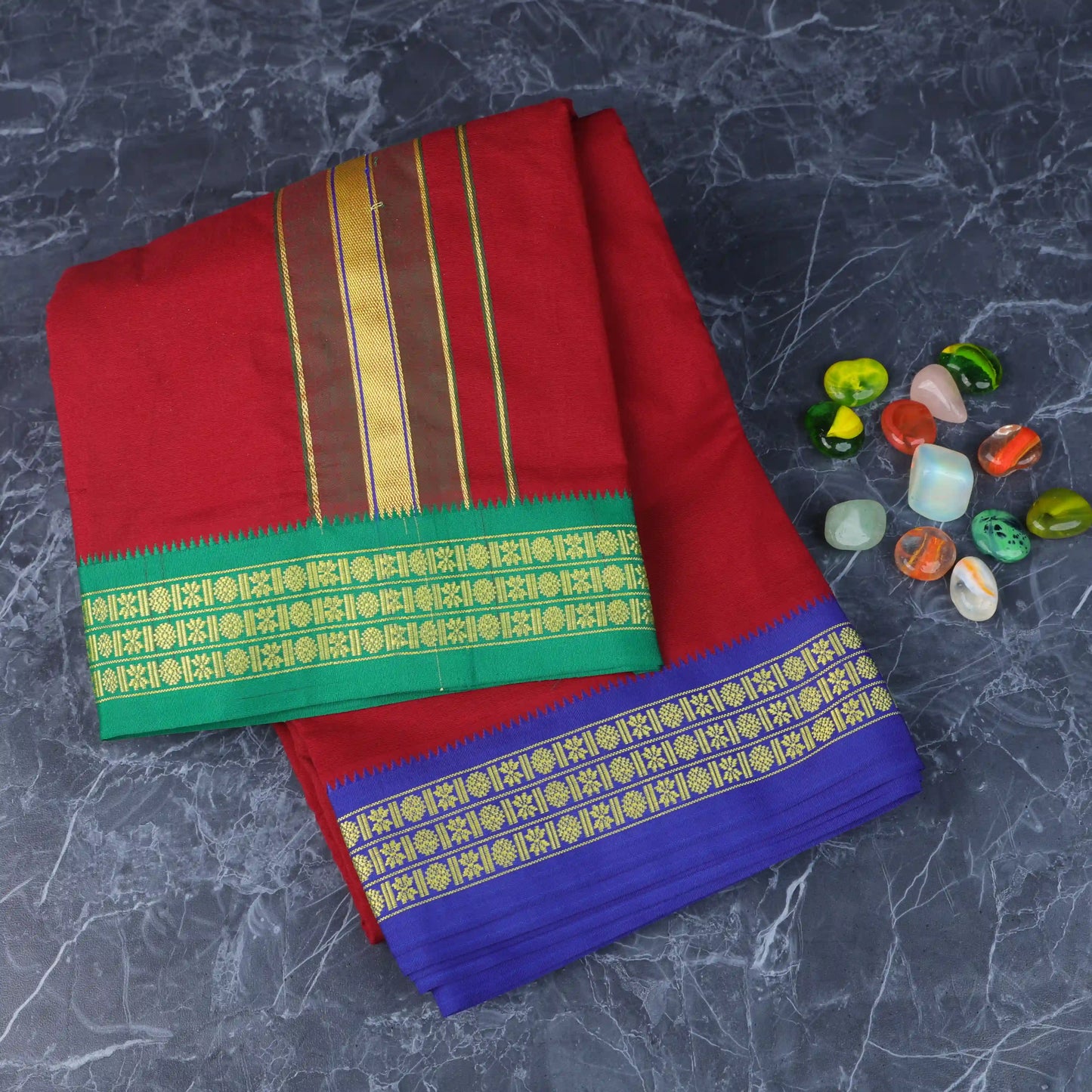 Horad Padayappa Special Cotton Red Dhoti