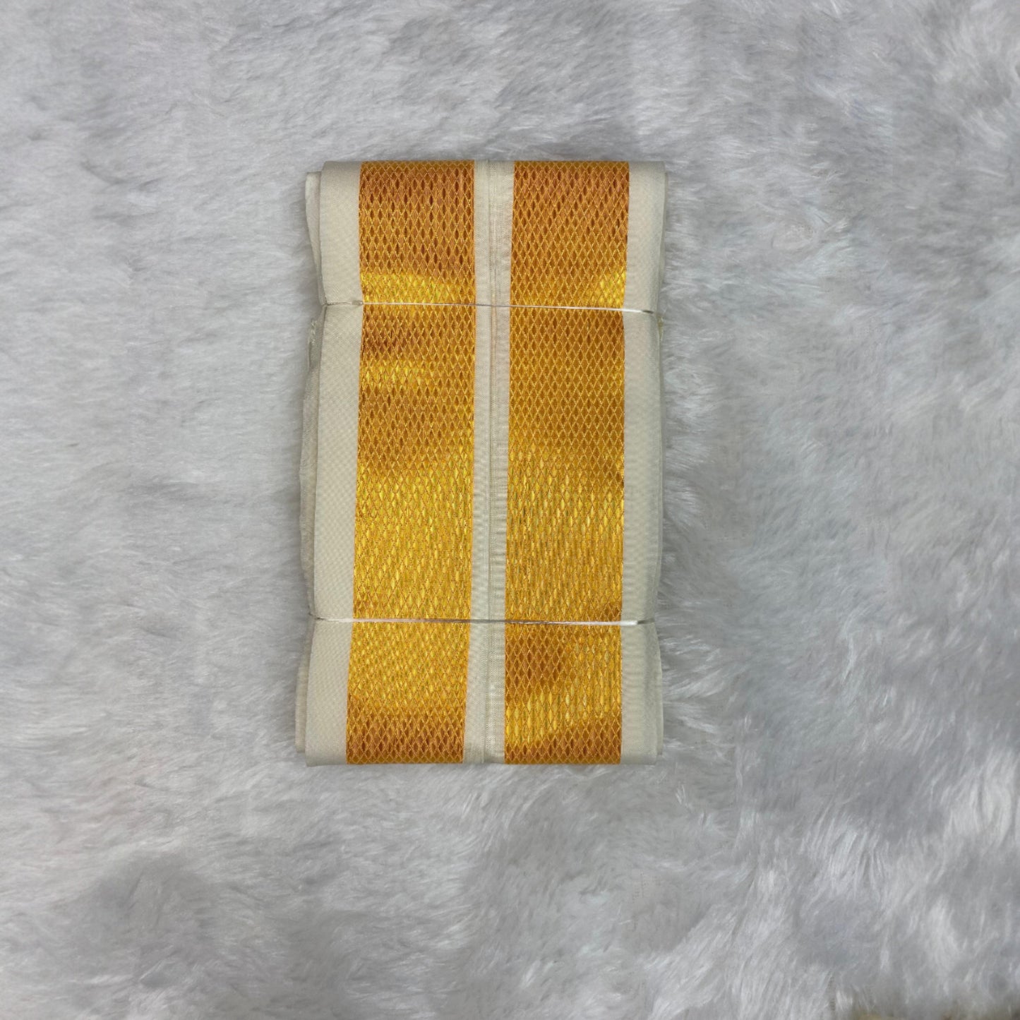 Horad Premium Art Silk Dad and Son RoseGold Shirt + Cream with RoseGold+Gold Border Dhoti + Angavastram + Belt