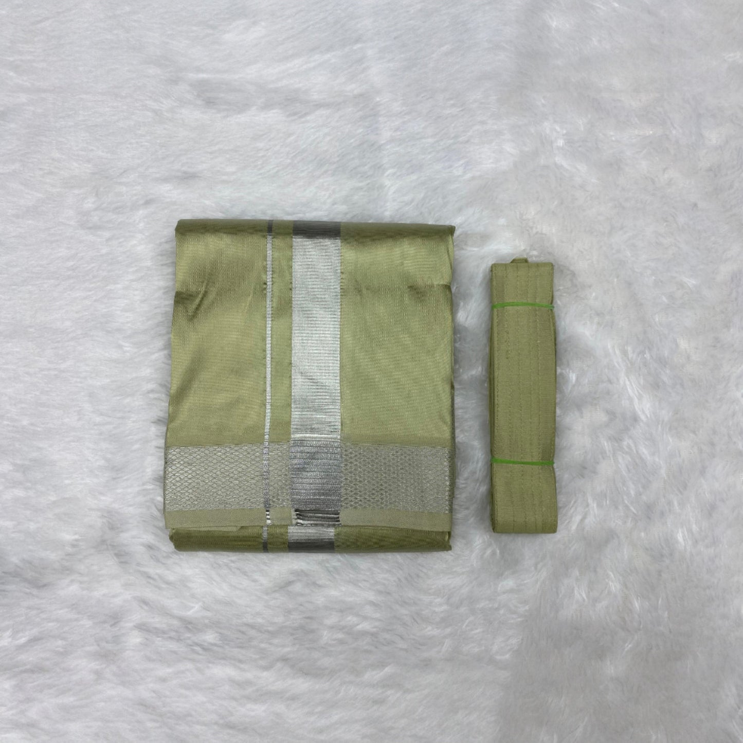 HORAD Premium Art Silk FIR.Green Dhoti + Belt