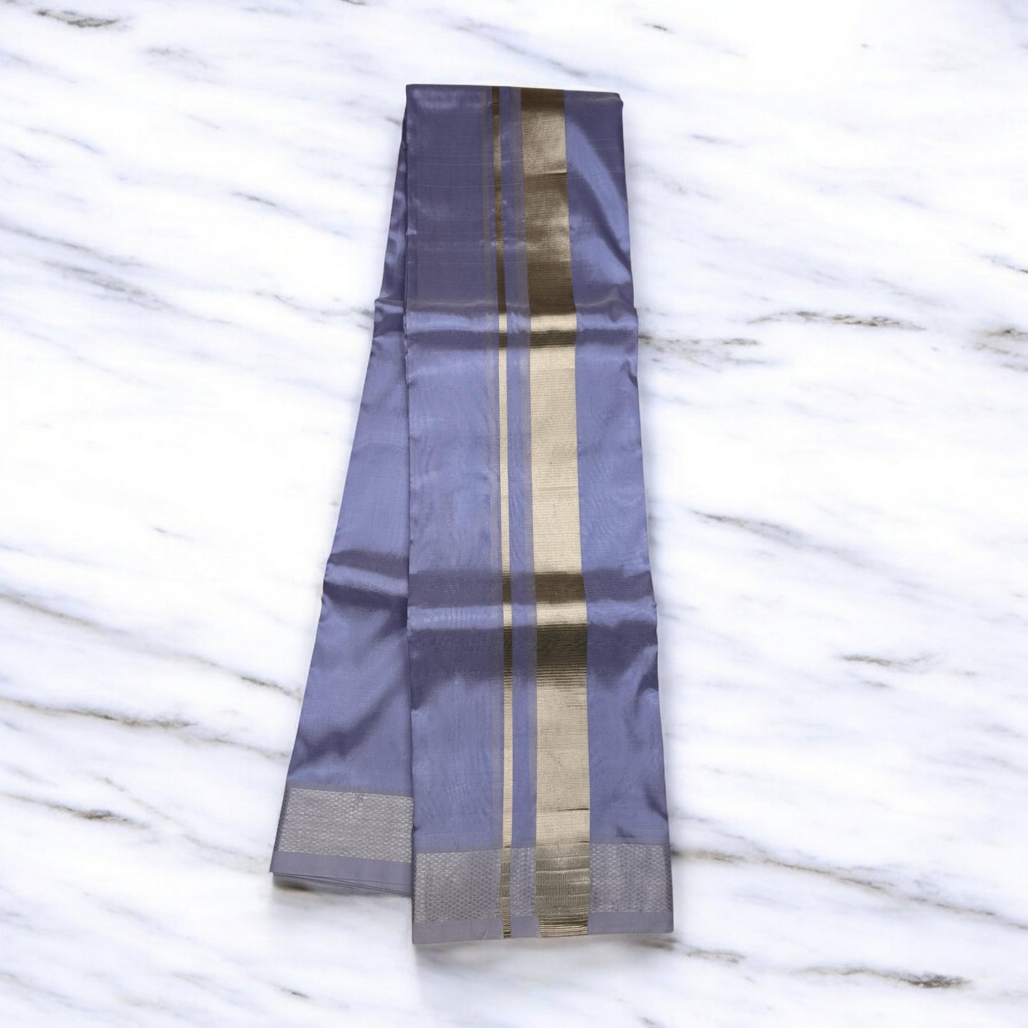 Horad Premium Art Silk Ink Blue Dhoti