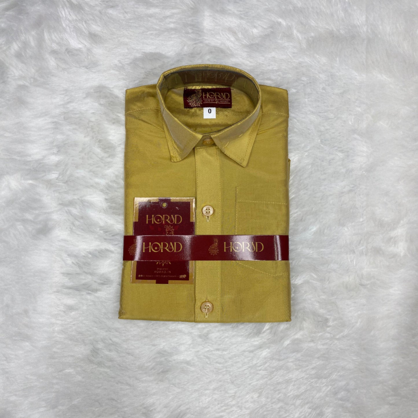 Horad Premium Art Silk Dark Gold Kids Set