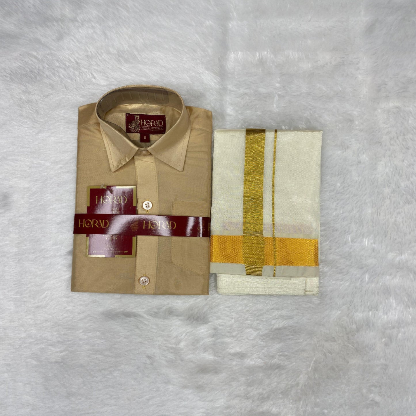 Horad Premium Art Silk Light Gold Kids Set