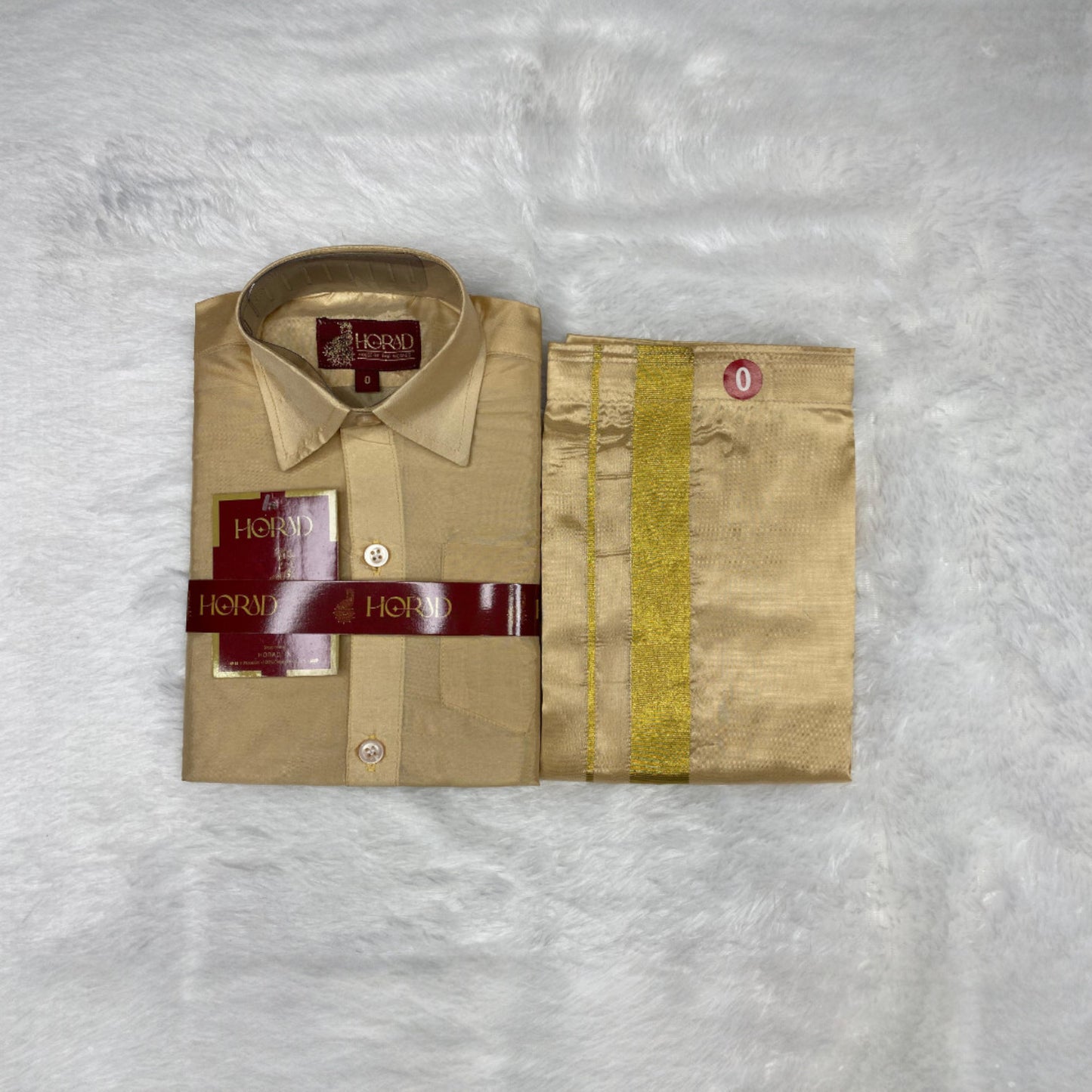 Horad Premium Art Silk Light Gold Kids Set