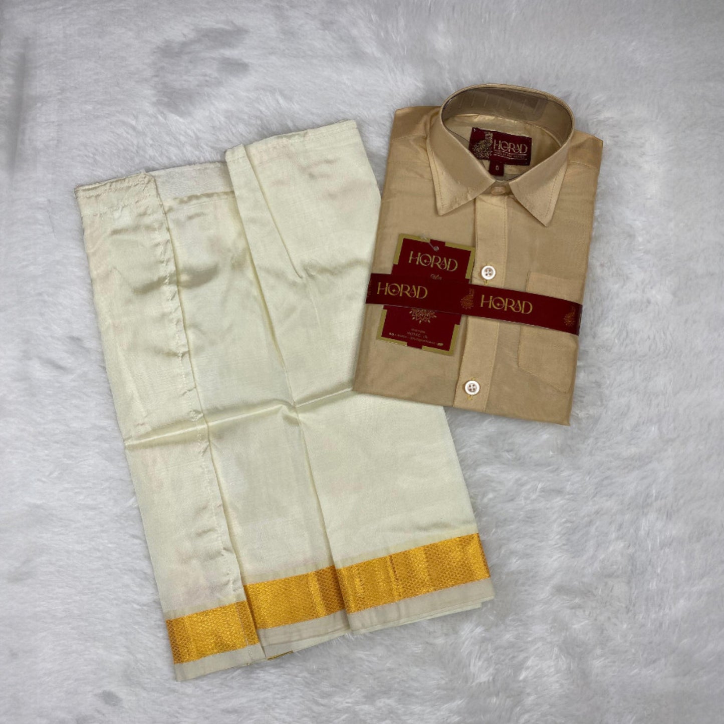 Horad Premium Art Silk Light Gold Kids Set