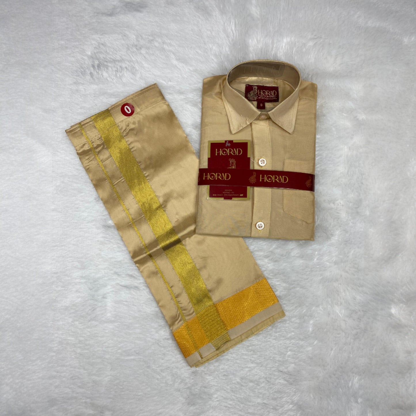 Horad Premium Art Silk Light Gold Kids Set