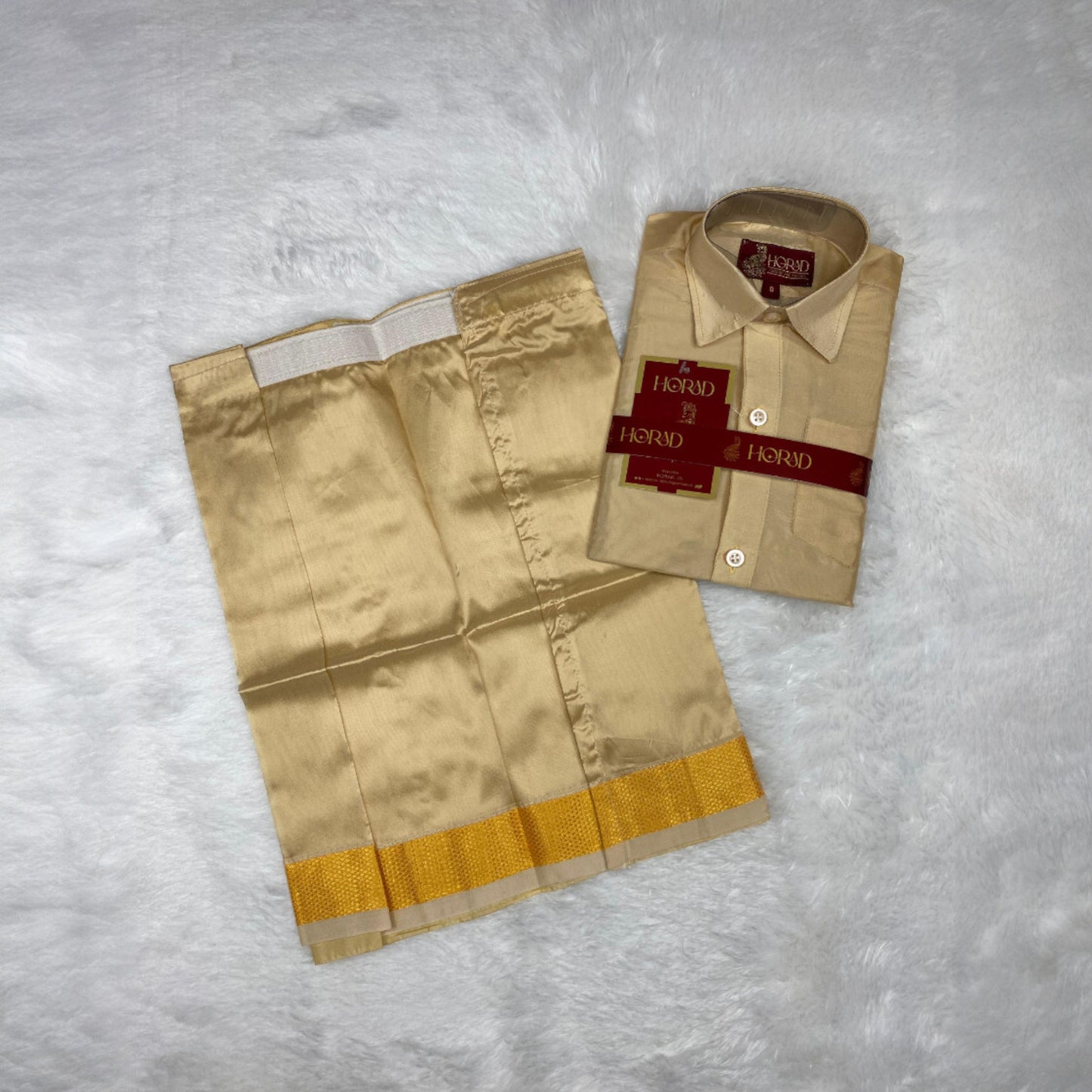 Horad Premium Art Silk Light Gold Kids Set