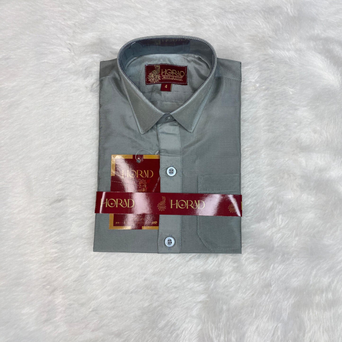 Horad Premium Art Silk Steel Grey Kids Set