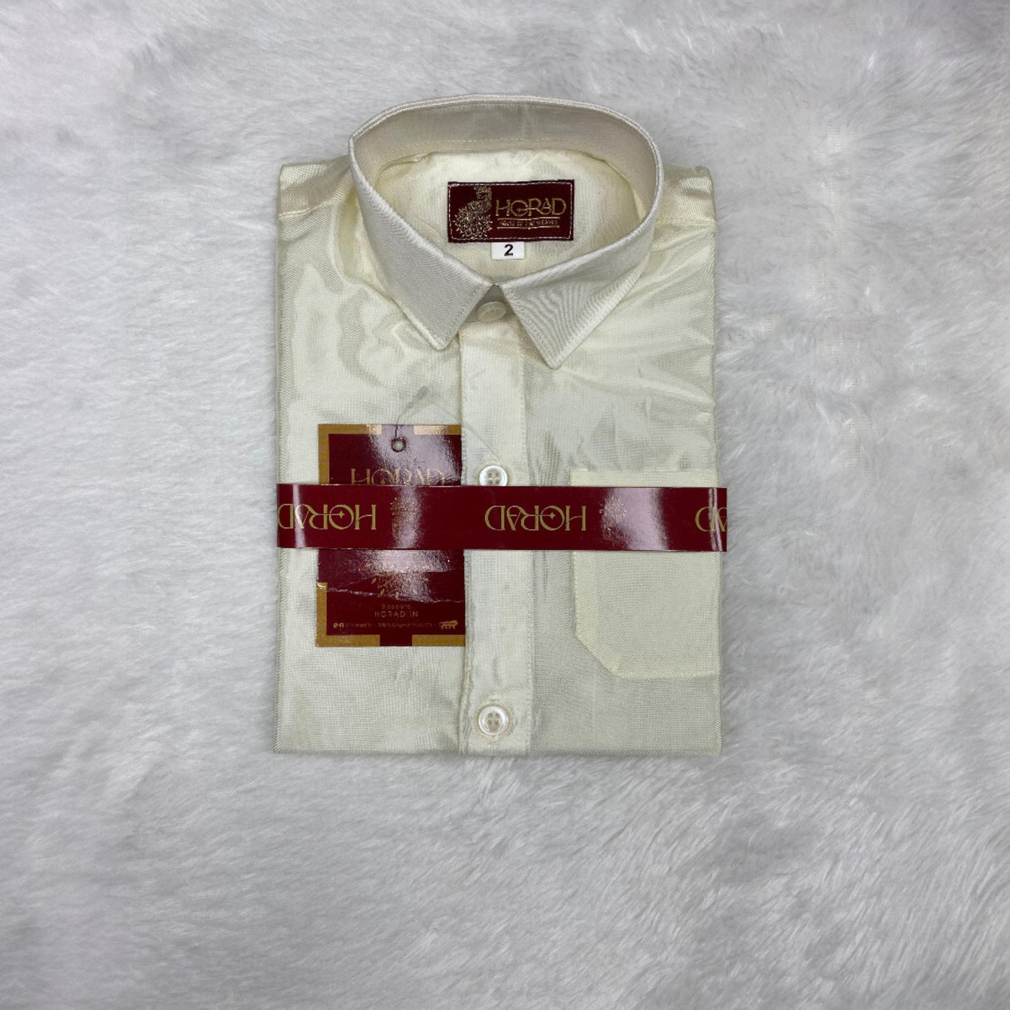 Horad Premium Art Silk Cream with Copper Kids Set
