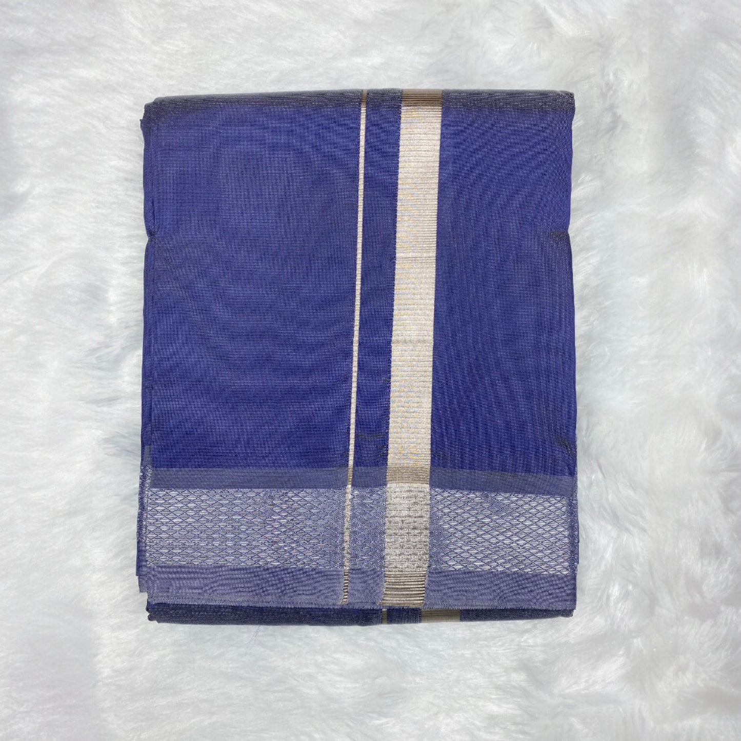 HORAD Premium Art Silk Copper Dhoti + Angavastram (9X5)