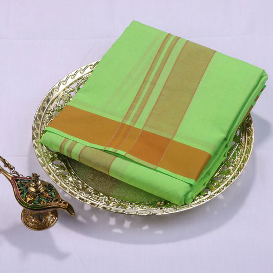 Horad Gundanju Cotton Parrot Green 2" Dhoti