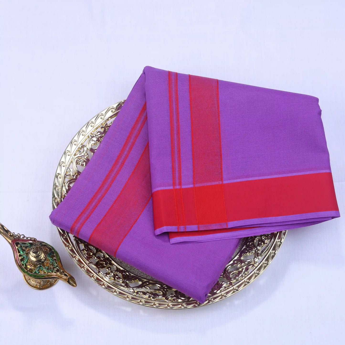 Horad Gundanju Cotton Violet 2" Dhoti