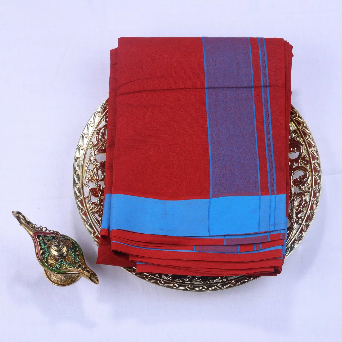 Horad Gundanju Cotton Maroon 2" Dhoti