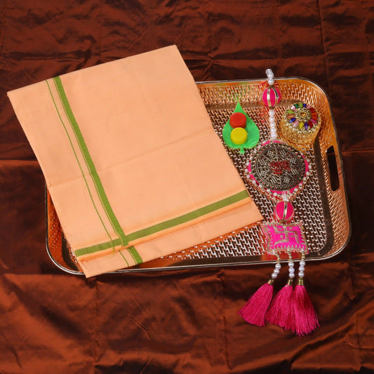 Horad Gundanju Cotton Peach Dhoti