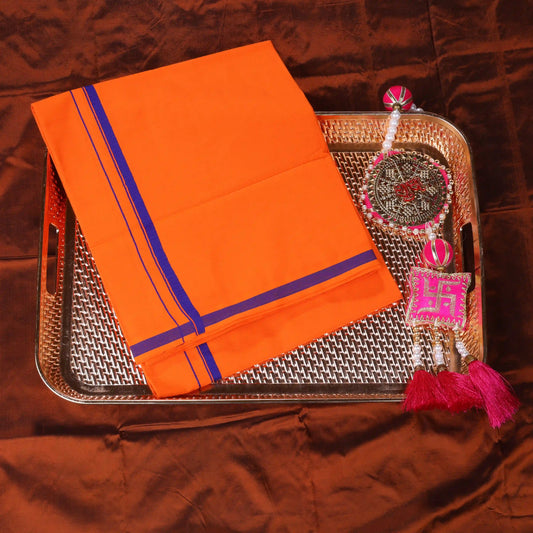 Horad Gundanju Cotton Orange Dhoti