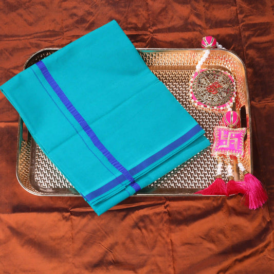 Horad Gundanju Cotton Light Blue Dhoti