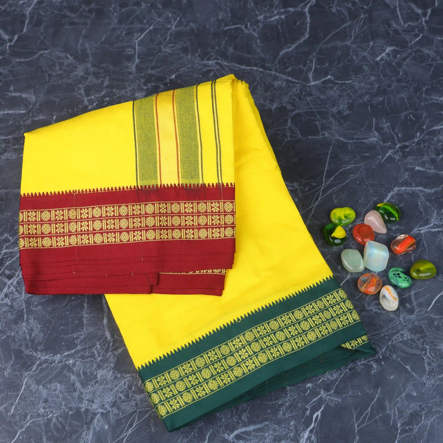 Horad Padayappa Special Cotton Yellow Dhoti