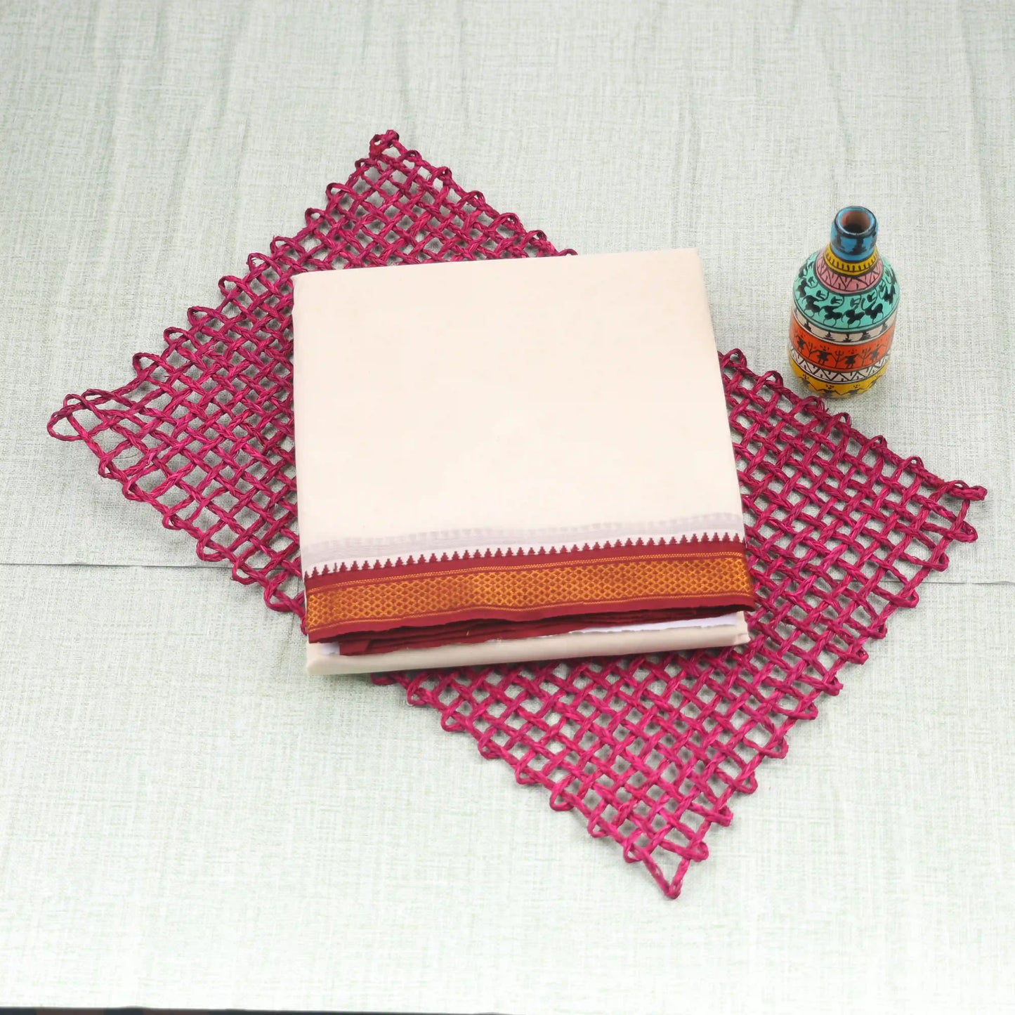 Horad Tradition Cotton 5 KAN Dhoti (8X4)