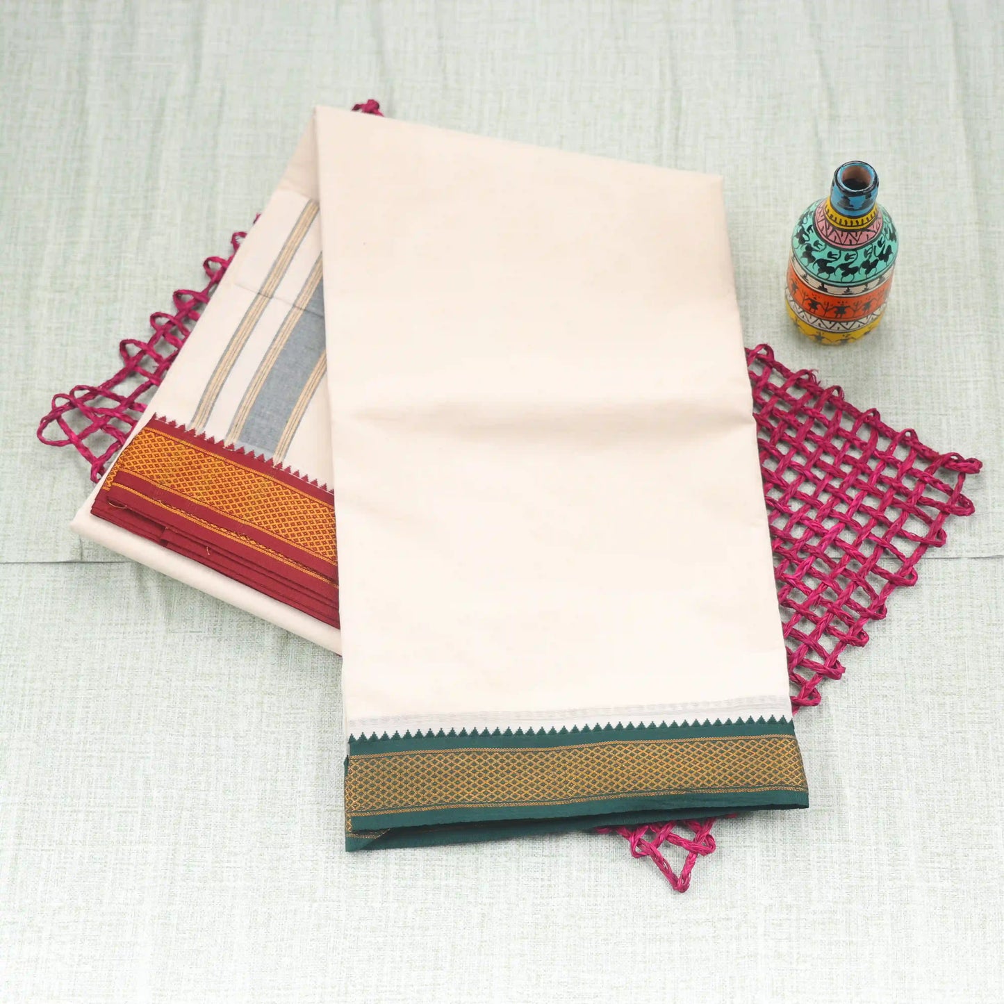 Horad Tradition Cotton 7 KAN Dhoti (9X5)