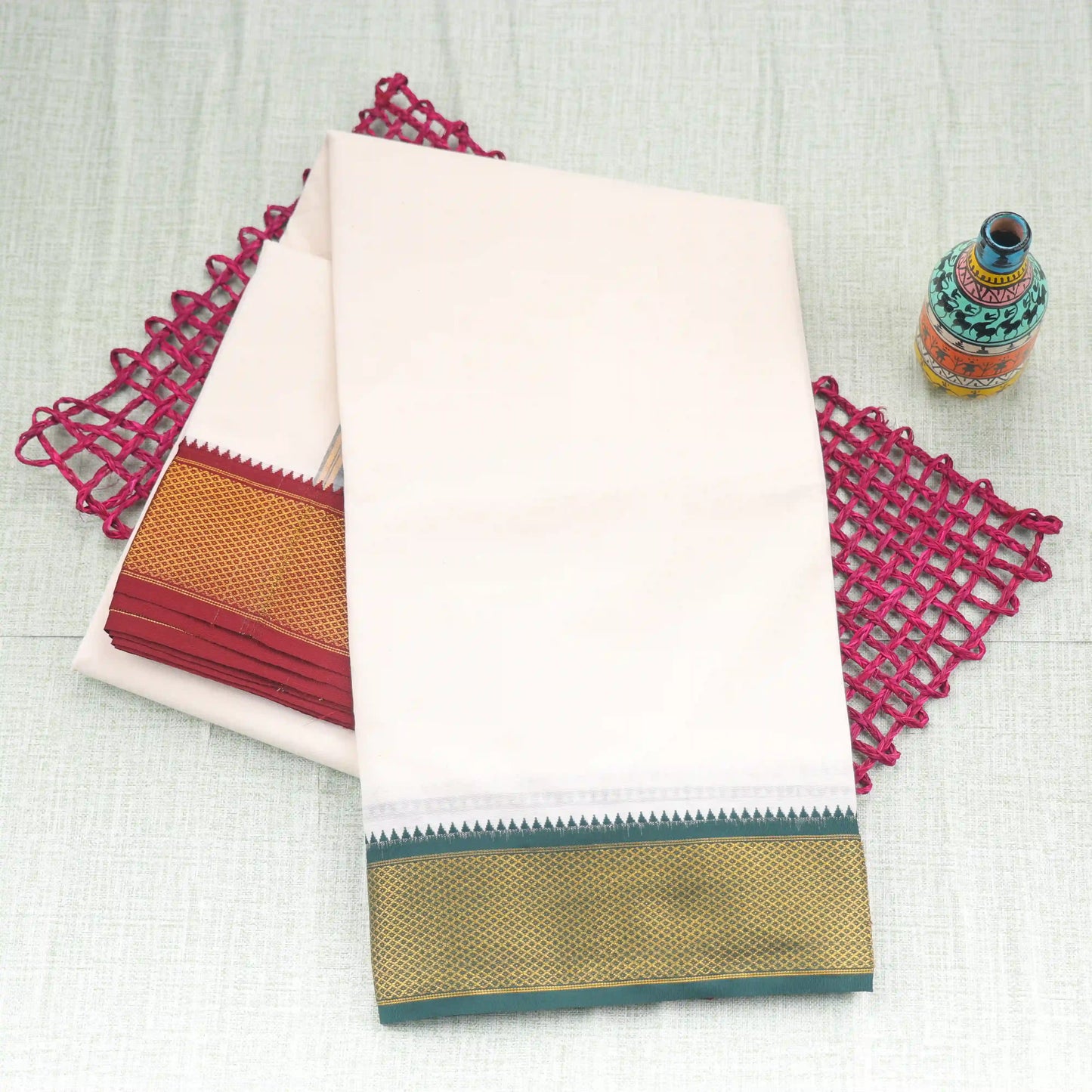 Horad Tradition Cotton 16 KAN Dhoti (8X4)