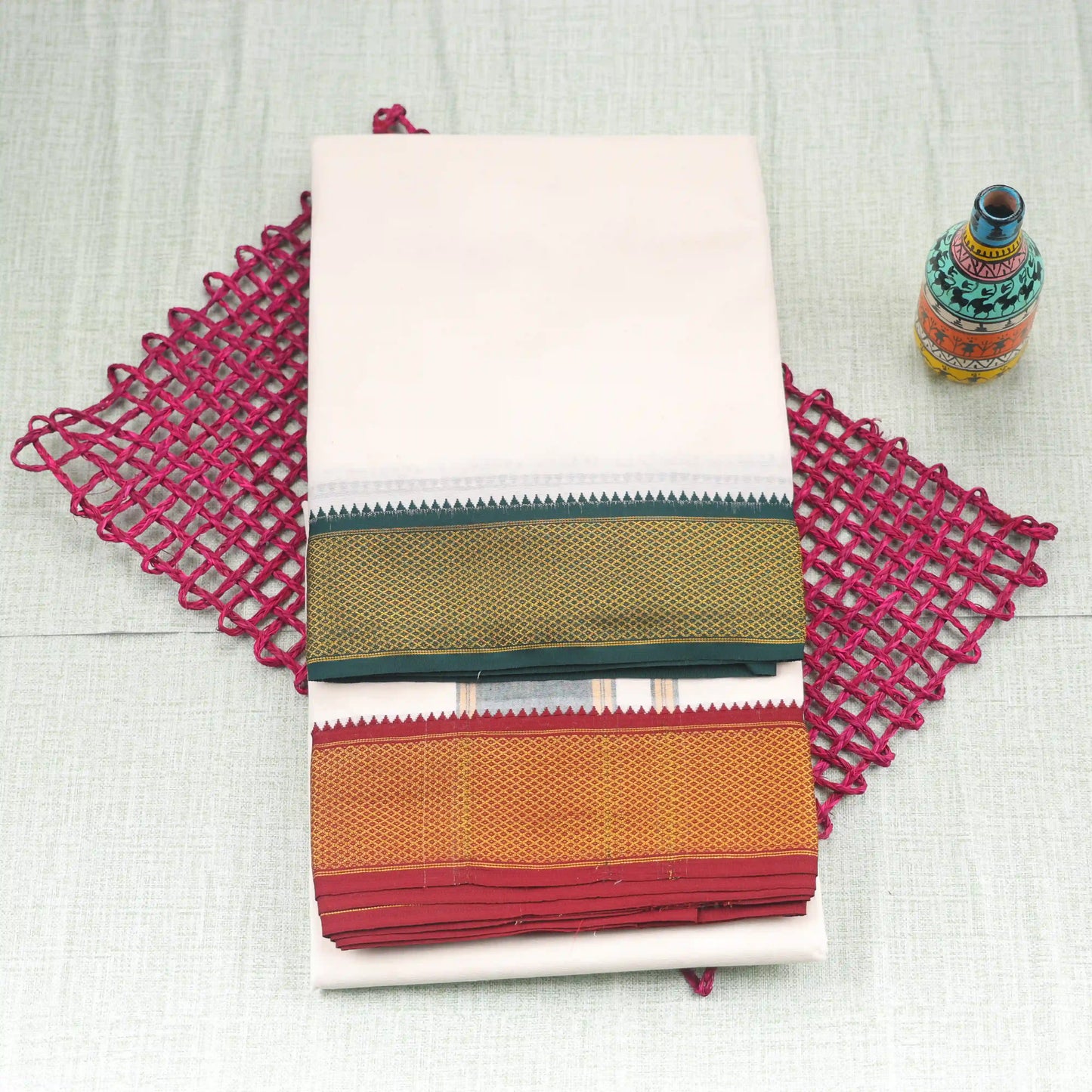 Horad Tradition Cotton 16 KAN Dhoti (8X4)