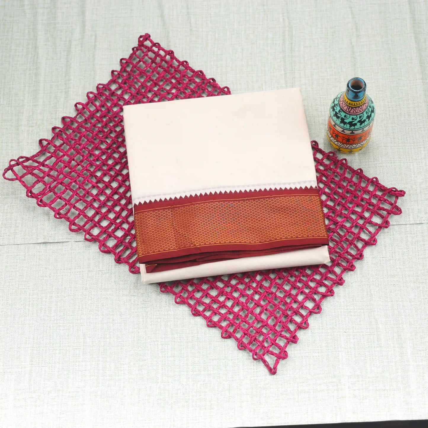 Horad Tradition Cotton 16 KAN Dhoti (8X4)