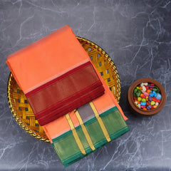 Horad Pure Silk Peach 11 KAN Dhoti