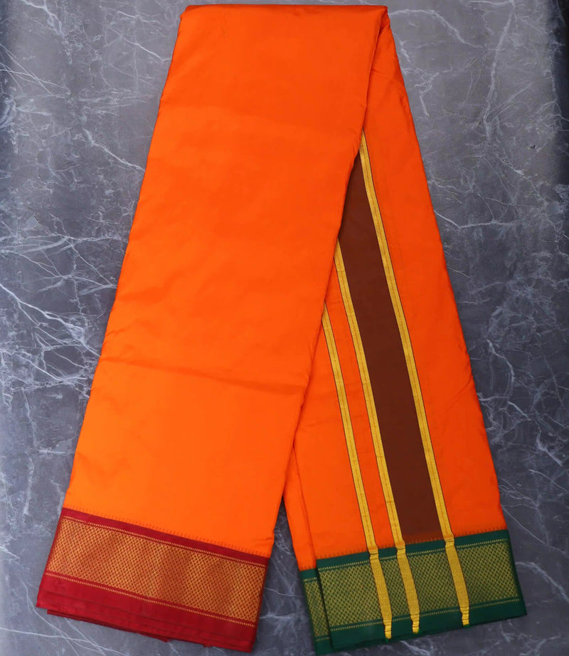 Horad Pure Silk Orange 11 KAN Dhoti