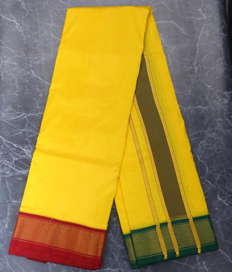 Horad Pure Silk Yellow 11 KAN Dhoti