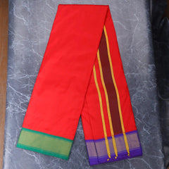 Horad Pure Silk Red 11 KAN Dhoti (9X5)