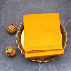 Horad Pure Silk Uthratcham Light Orange Dhoti (9X5)