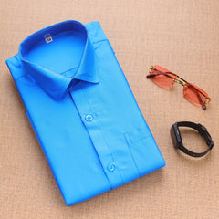 Horad Art Silk Dark Blue Shirt