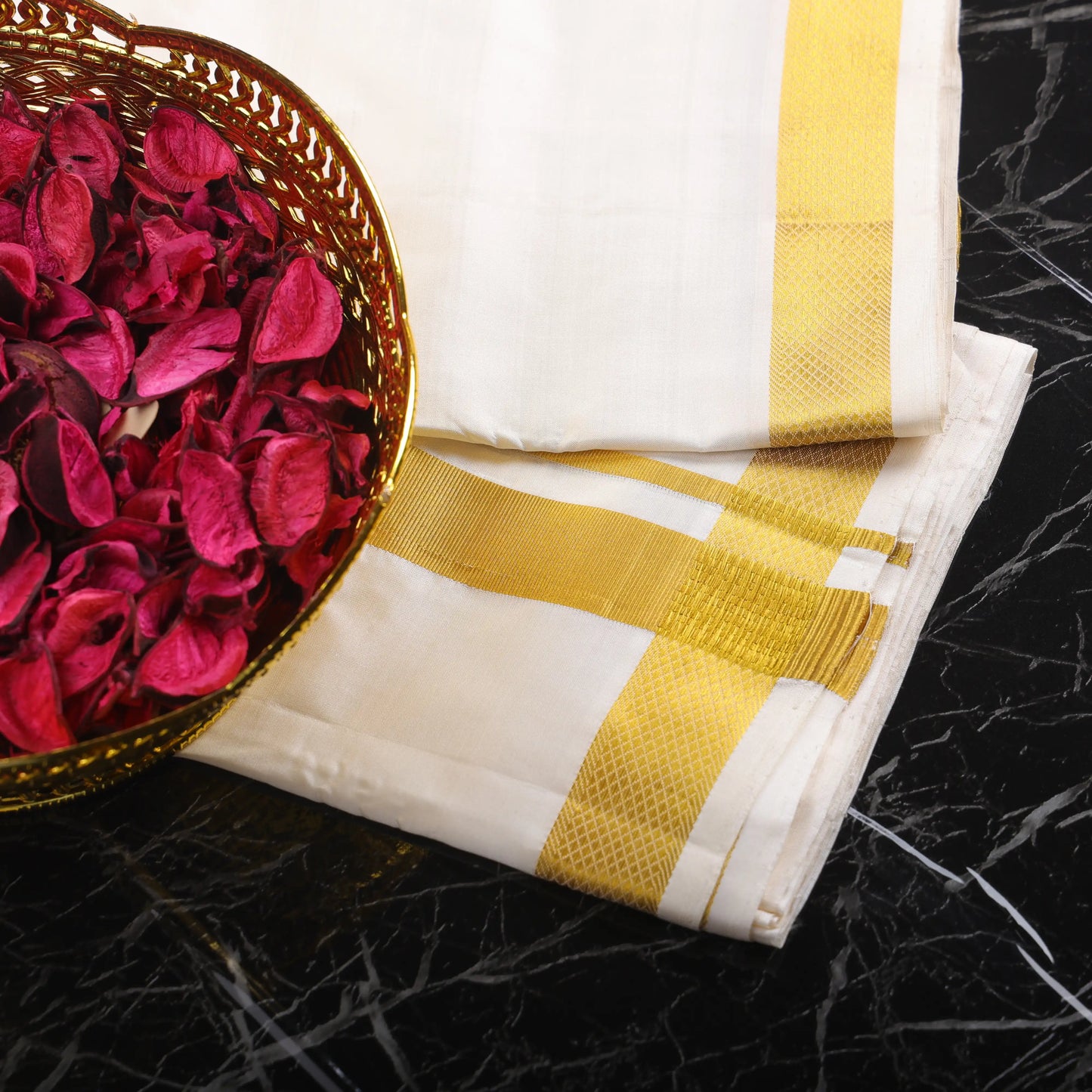 Horad Pure Silk Light Tussar 1.00 Inches” Dhoti (10X6)