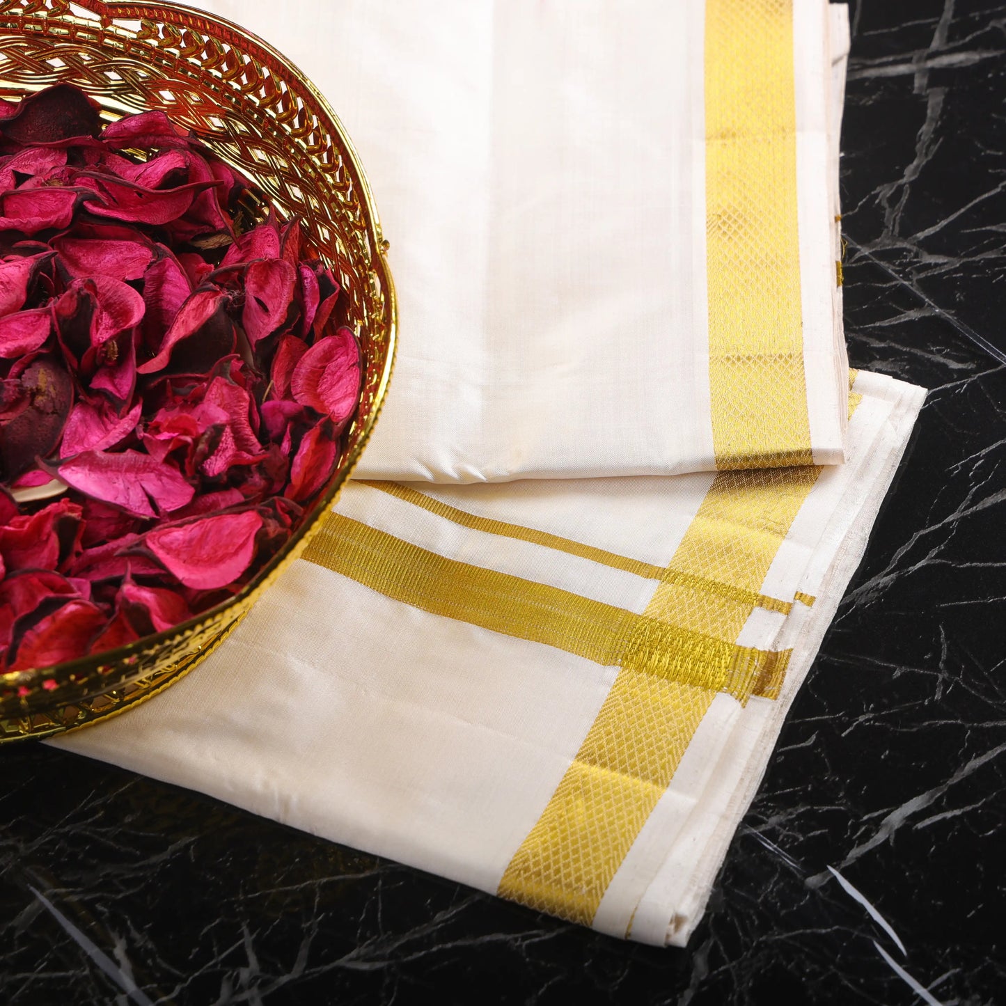 Horad Pure Silk Light Tussar 0.75 Inches” Dhoti (10X6)