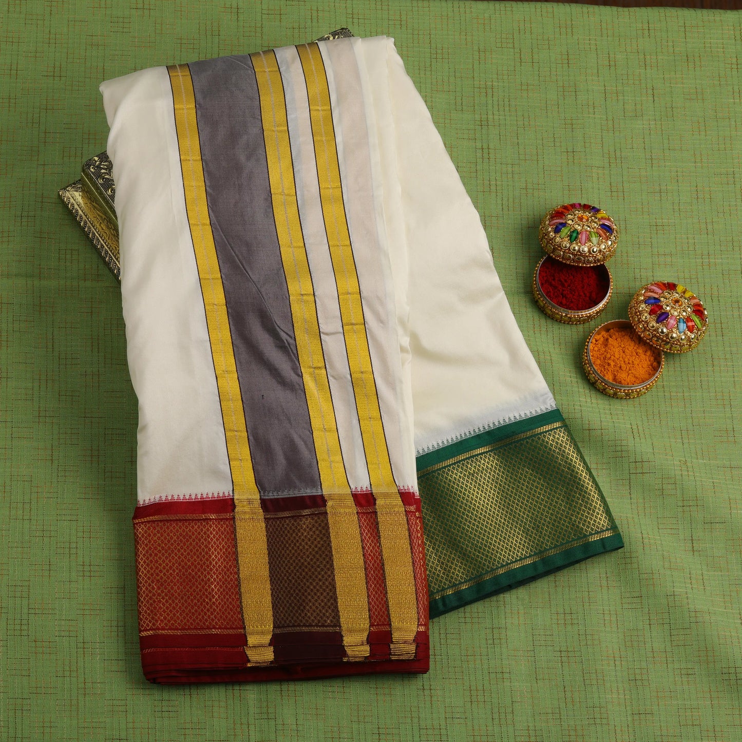 Horad Tradition Pure Silk 16 KAN Dhoti (10X6)