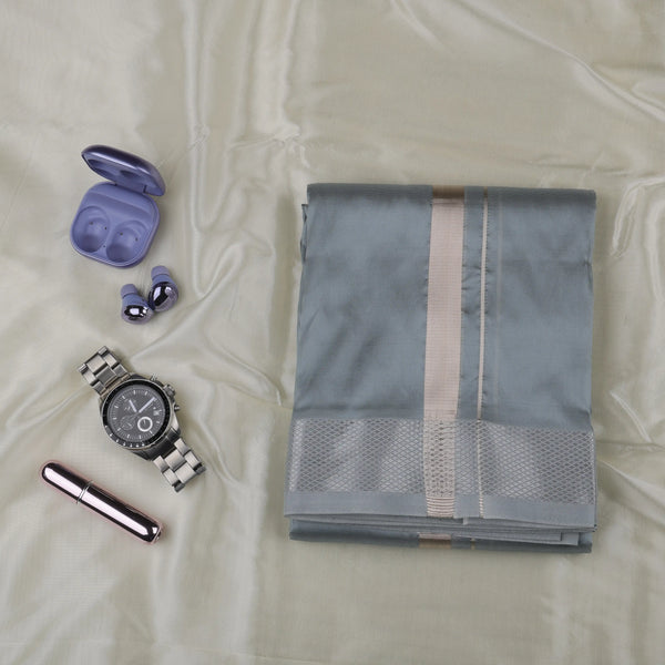 Horad Premium Art Silk L.Grey Dhoti