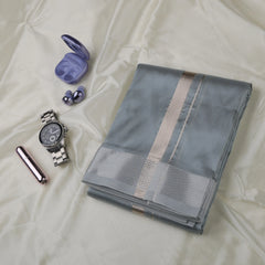 Horad Premium Art Silk L.Grey Dhoti