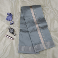 Horad Premium Art Silk L.Grey Dhoti