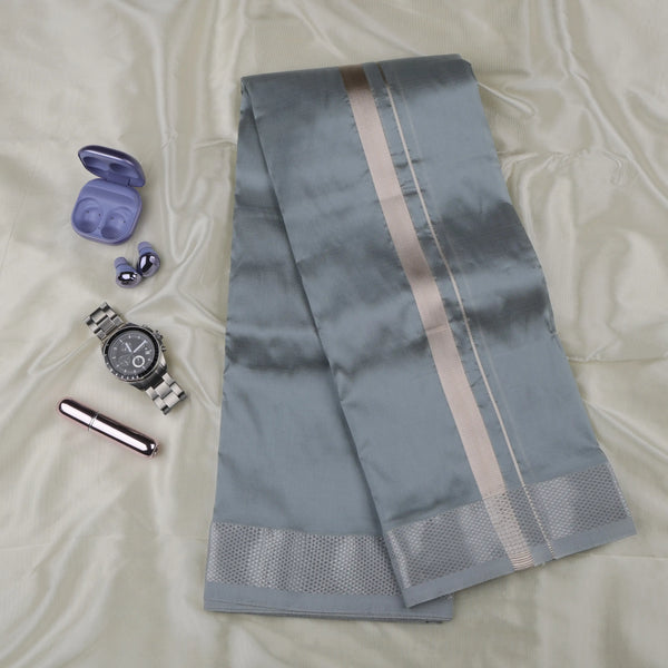 Horad Premium Art Silk L.Grey Dhoti