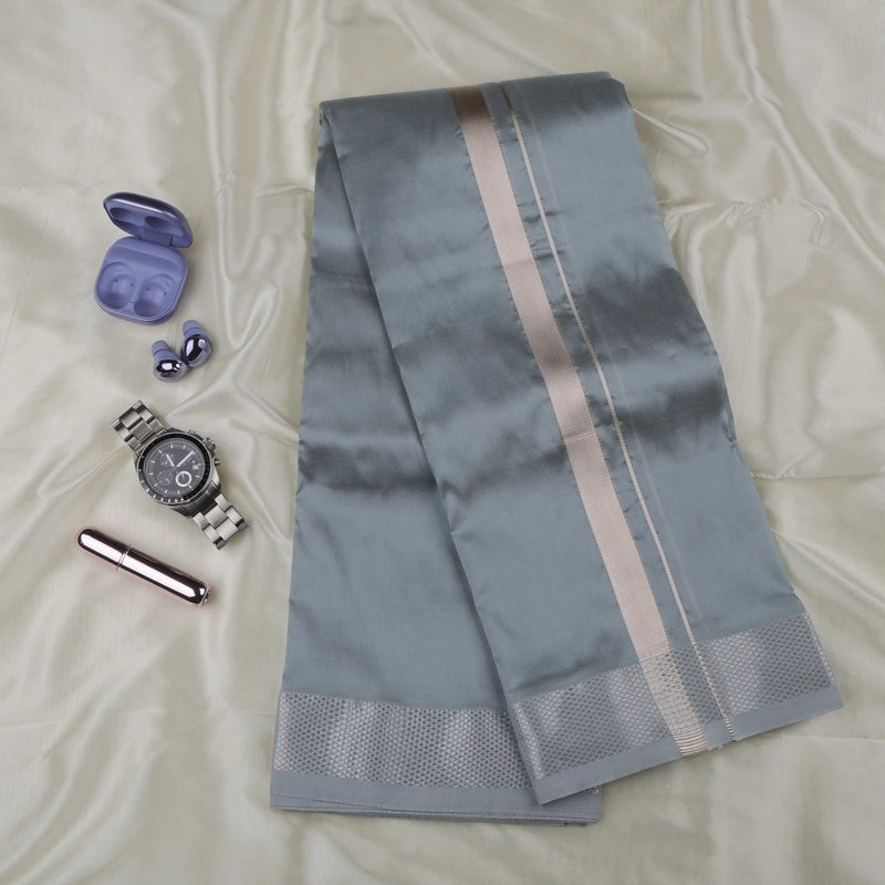 Horad Premium Art Silk L.Grey Dhoti