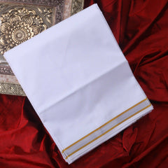 Horad Pure Cotton Silver And Gold Zari 0.25