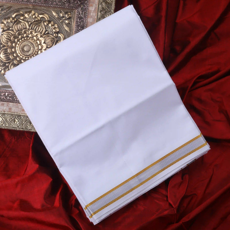 Horad Pure Cotton Silver And Gold Zari 0.25