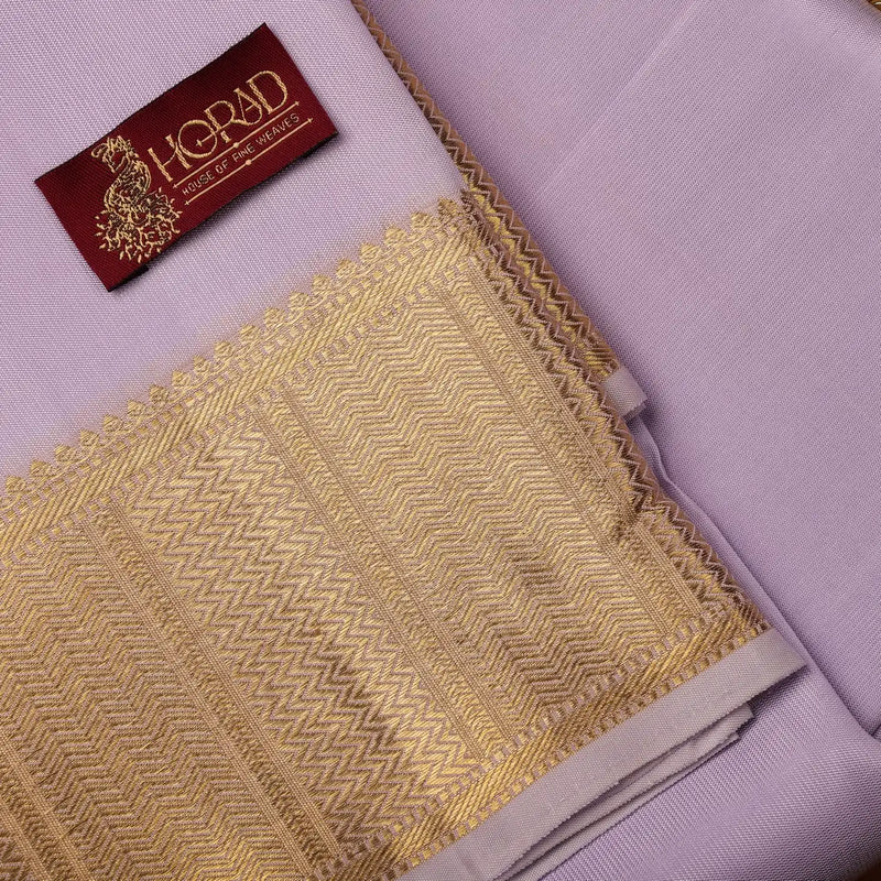 Horad Pure Silk Lavender Wedding Set Shirt Material + Dhoti