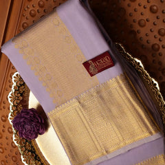 Horad Pure Silk Lavender Wedding Set Shirt Material + Dhoti