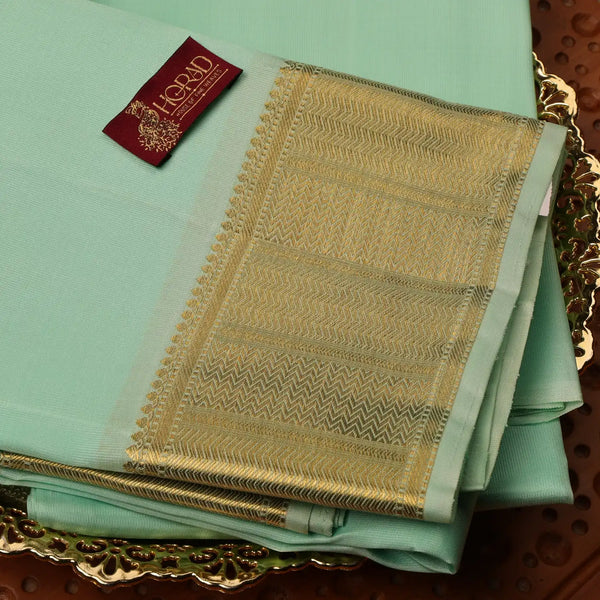 Horad Pure Silk Mint Leaf  Wedding Set Shirt Material + Dhoti
