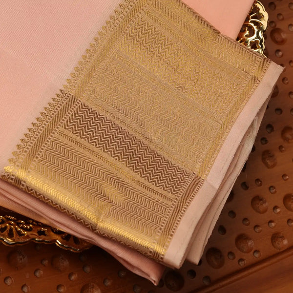 Horad Pure Silk Rose Gold  Wedding Set Shirt Material + Dhoti