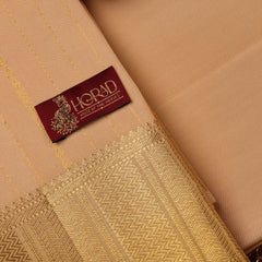 Horad Pure Silk Gold Lines Wedding Set Shirt Material + Dhoti